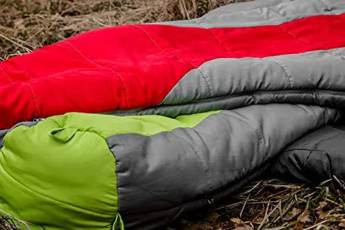 TETON Sports Tracker  5F Ultralight Sleeping Bag Perfect for Backpacking, Hiking, and Camping; Green/Grey