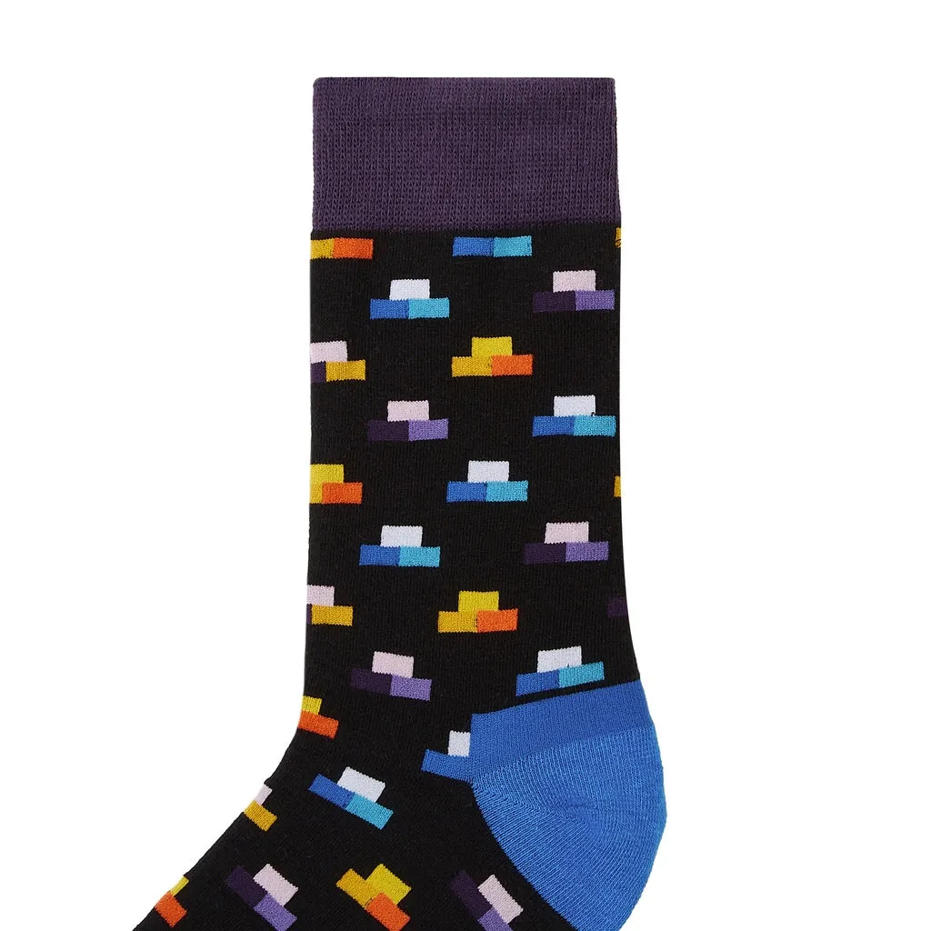 Tetris Printed Crew Length Socks