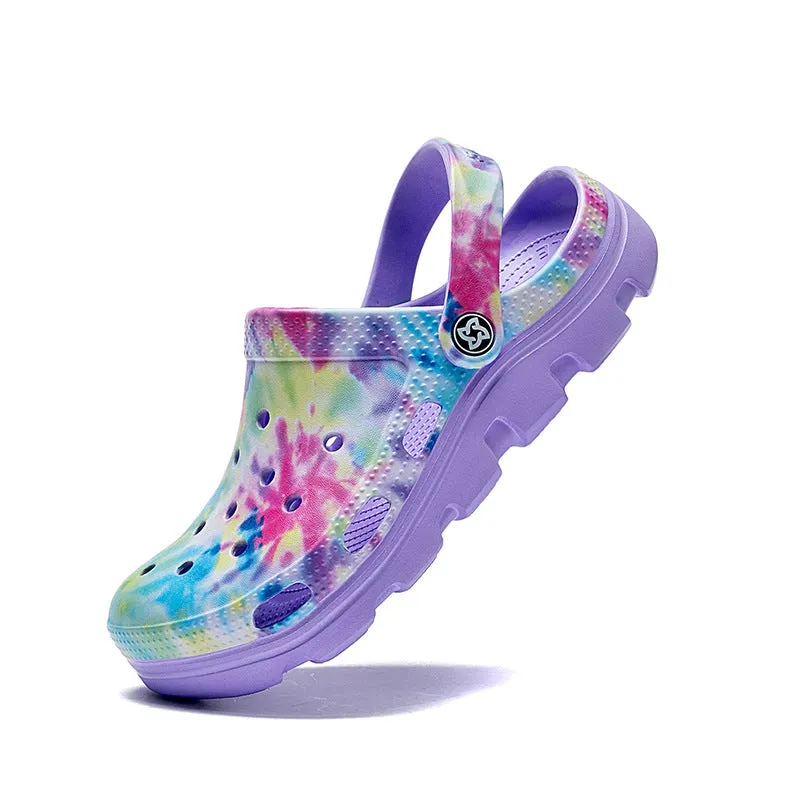 The Galaxy Rays Unisex Tie Dye Crocs Sport Mode Sandals