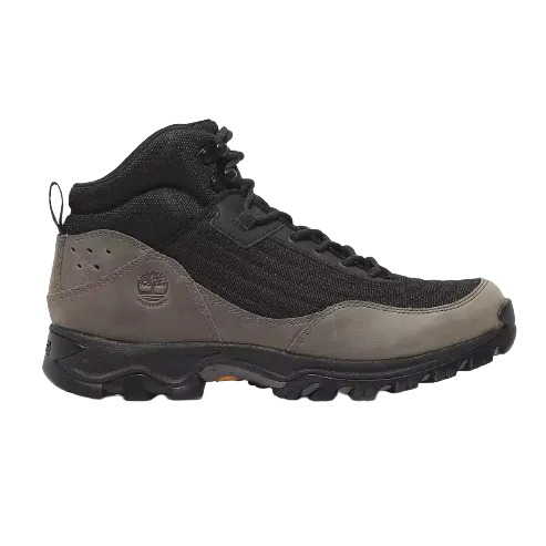 Timberland Men's Mt. Maddsen Mid Lace-Up Waterproof Hiking Boot Shoes - Black Mesh / Grey