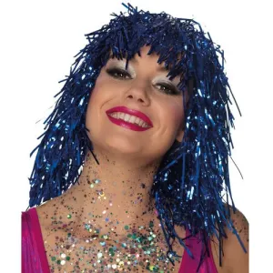 Tinsel Wig - Blue