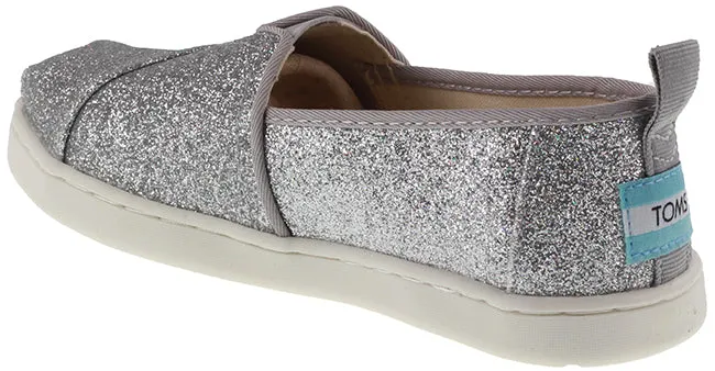 Toms Shoes Kids Glimmer Alpargata Silver