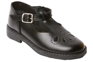 Toughees Betty Tear Drop School Shoes - Black