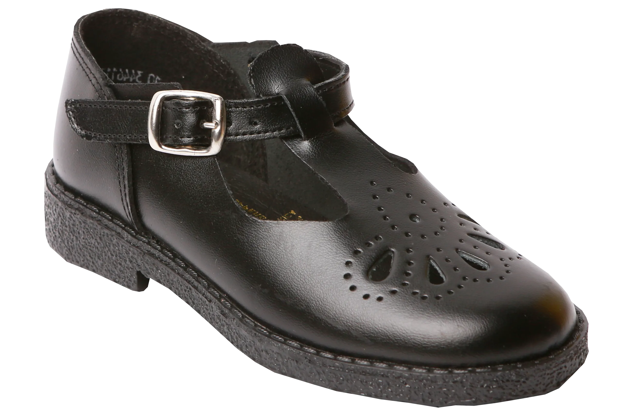 Toughees Betty Tear Drop School Shoes - Black