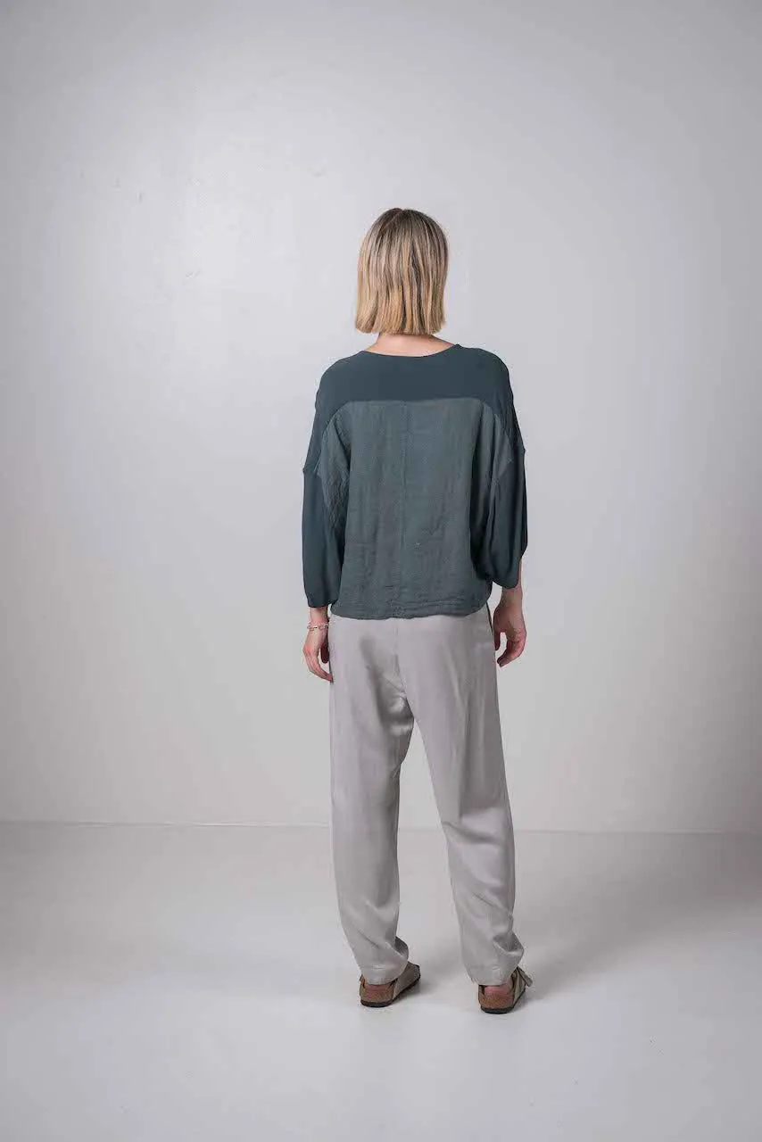 Transit Par Such Five Button Pant in Light Grey