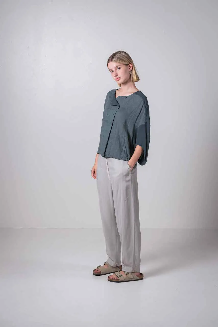 Transit Par Such Five Button Pant in Light Grey