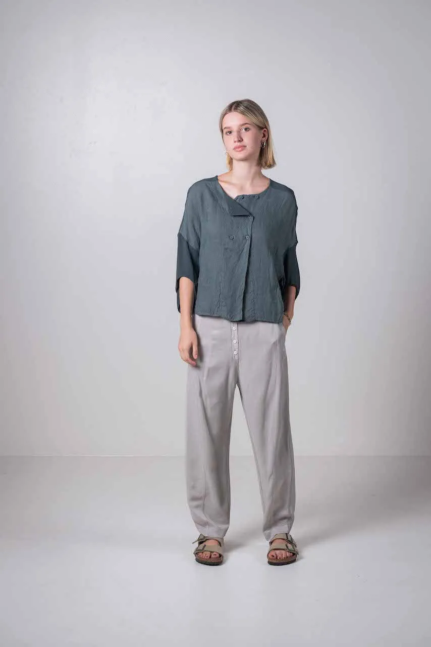 Transit Par Such Five Button Pant in Light Grey