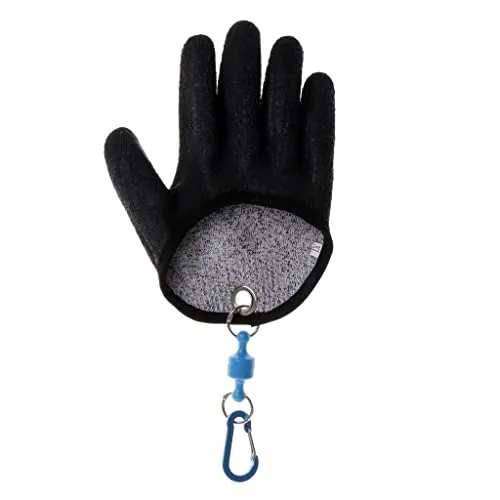 UJEAVETTE® Fishing Gloves for Handing Fish Safety with Magnet Release XL Right Hand