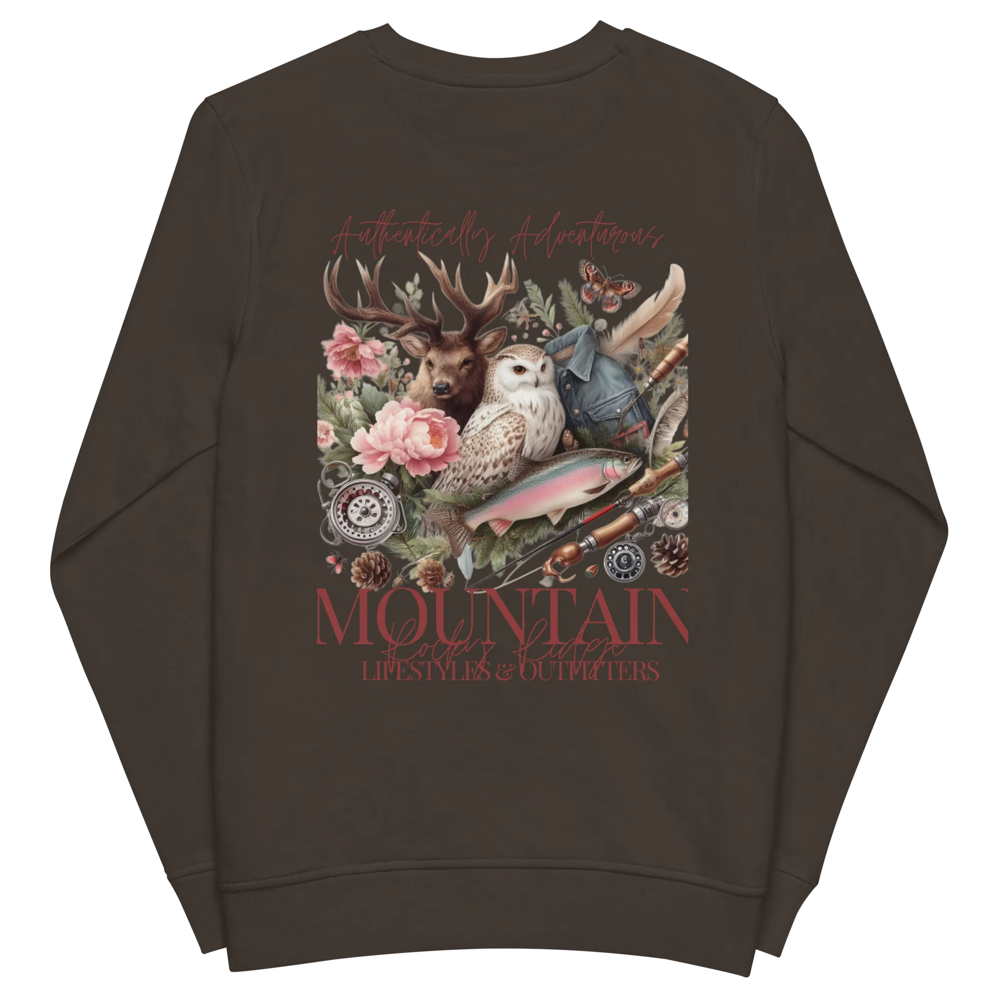 Unisex organic sweatshirt Exclusive Love Life Live Outdoors MRRL&O Print Designs