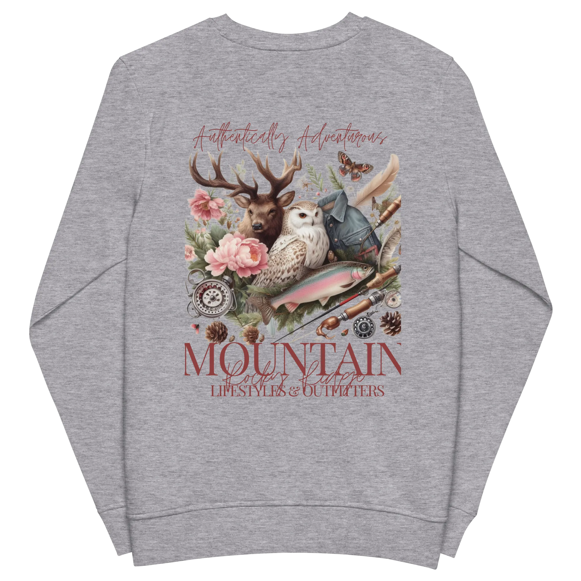 Unisex organic sweatshirt Exclusive Love Life Live Outdoors MRRL&O Print Designs