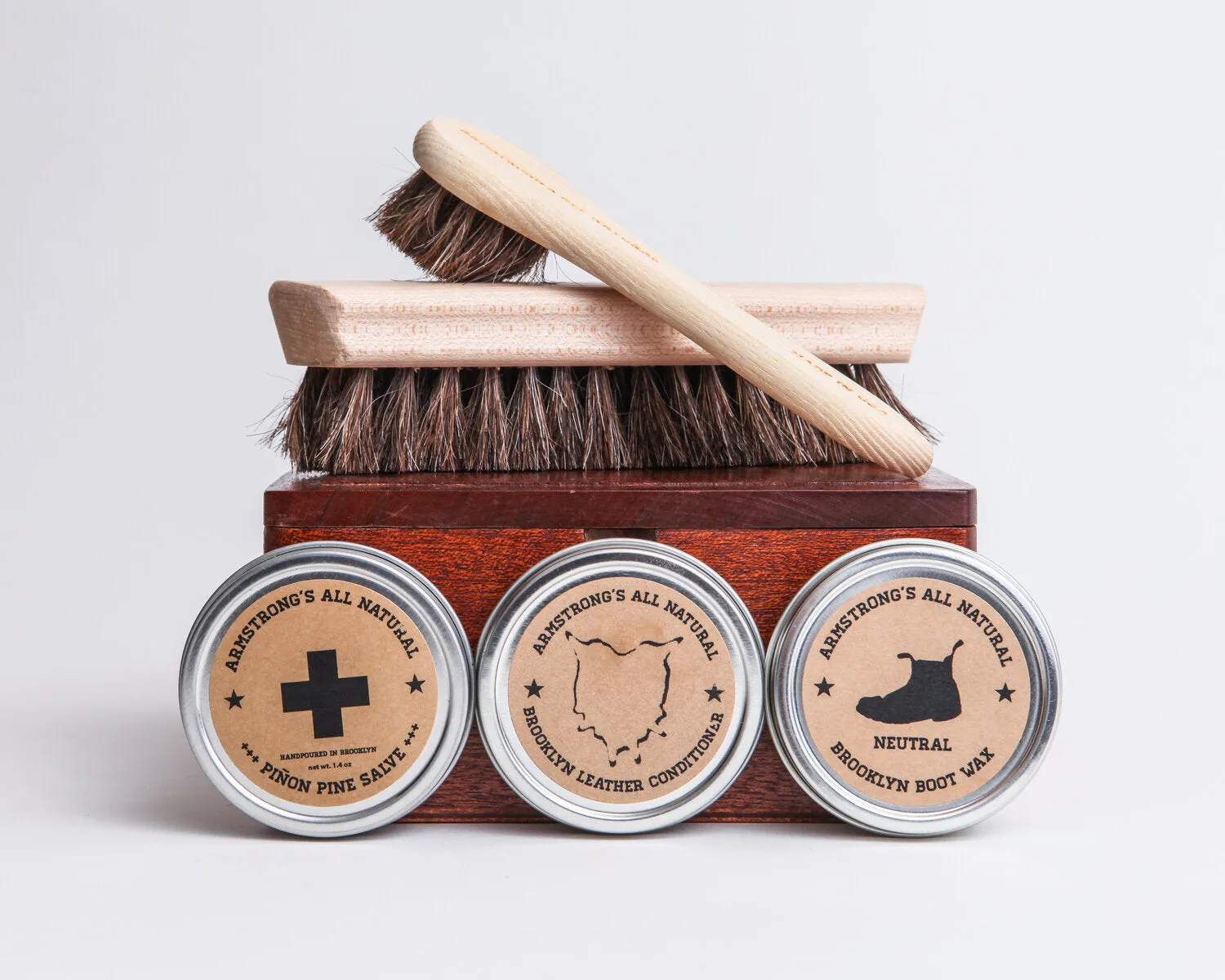 Upcycled Cigar Box Shoe Shine Kit | Sustainable & Eco-Friendly