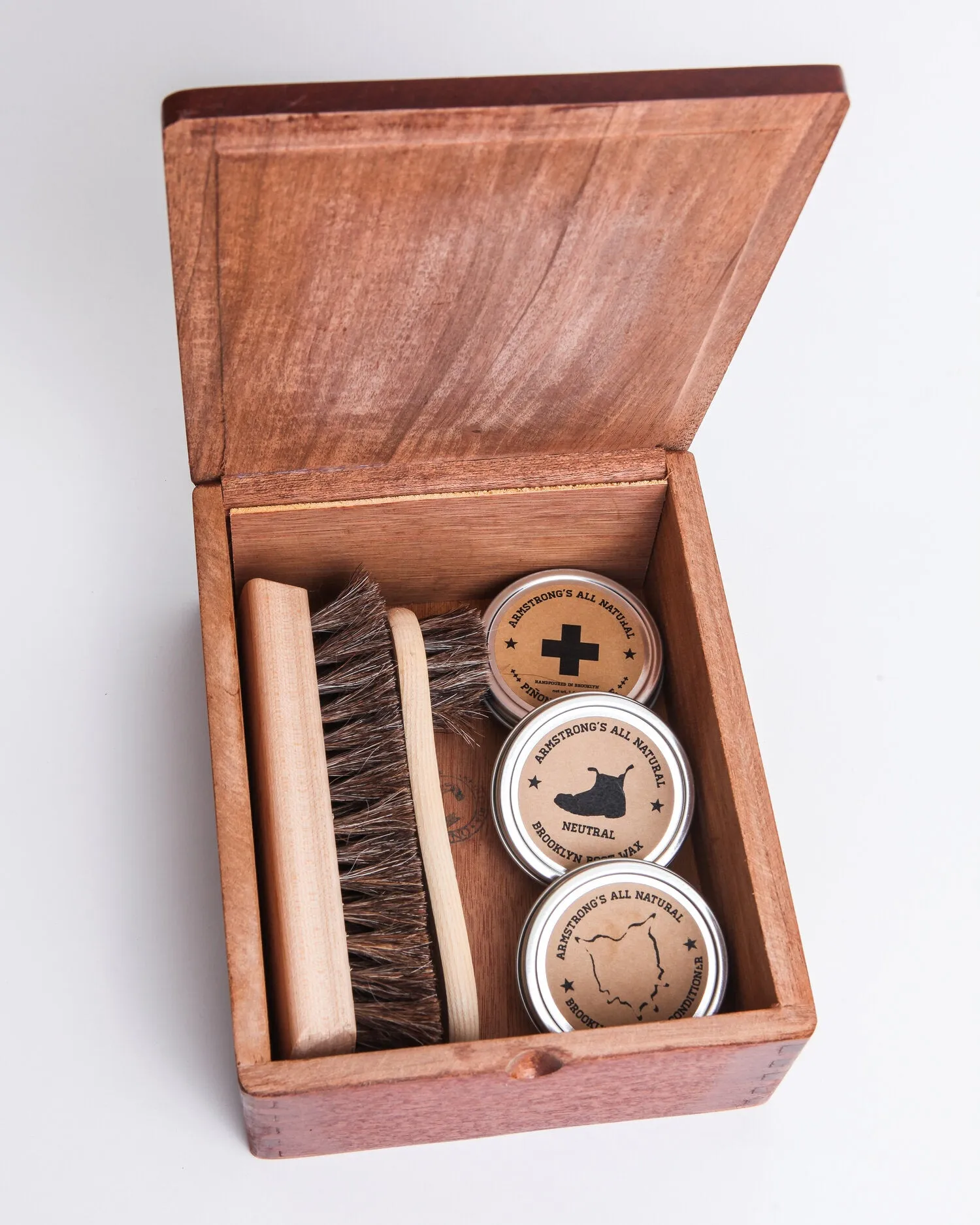 Upcycled Cigar Box Shoe Shine Kit | Sustainable & Eco-Friendly