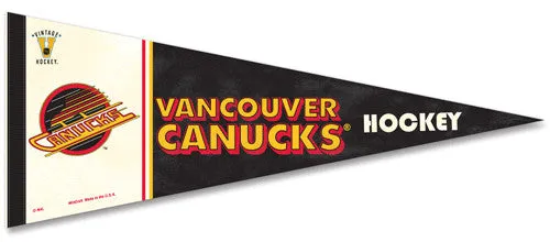 Vancouver Canucks NHL Vintage Hockey Collection (1980-97 Style) Premium Felt Pennant