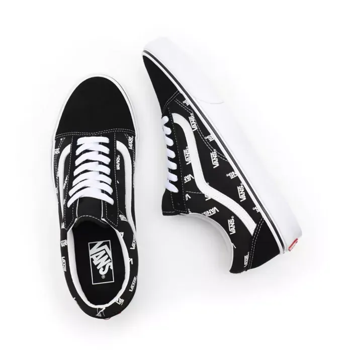 Vans Old Skool Adults Vans Logo Black White NOT RETURNABLE Clearance