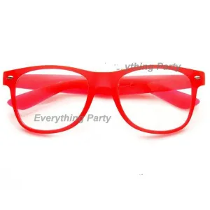 Wayfarer Party Glasses - Red