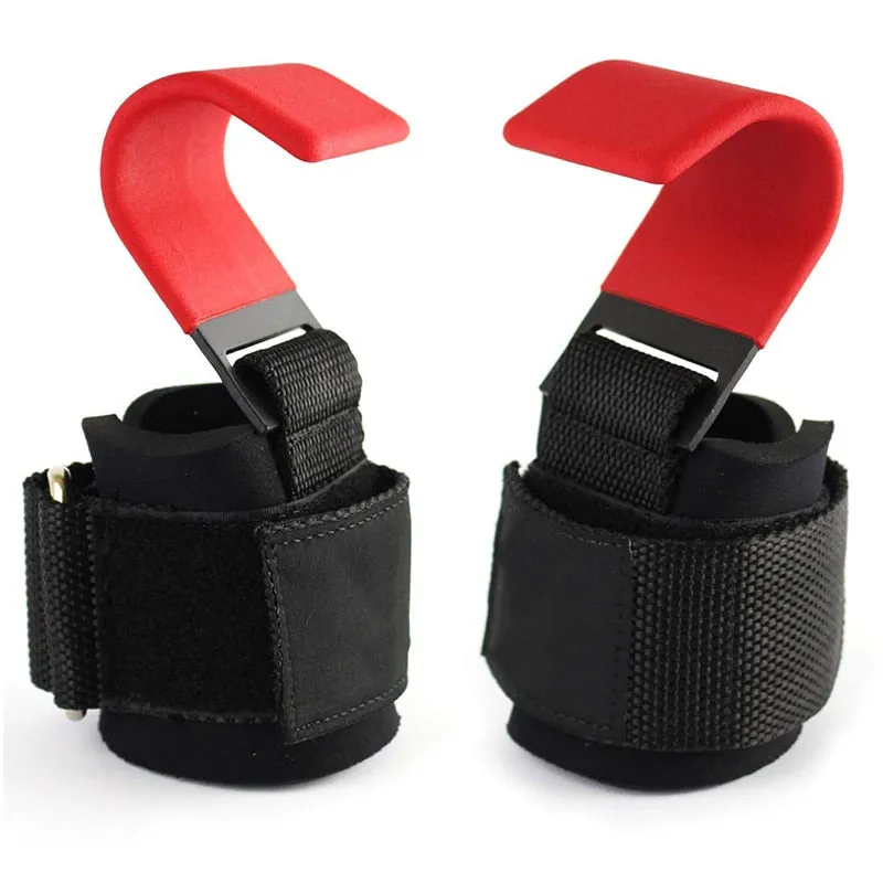 Weight Lifting Hook Grips With Wrist Wraps Hand-Bar Wrist Strap