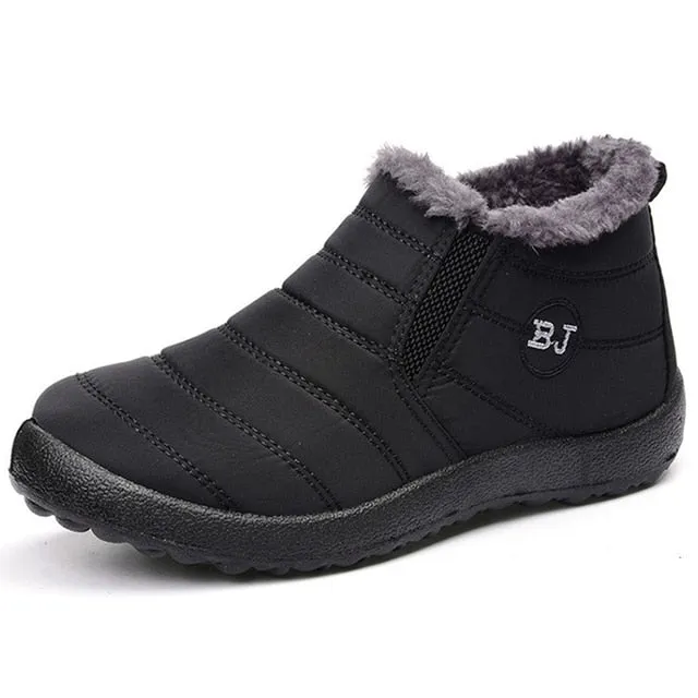 Women's Boots Slip On Winter Shoes, Waterproof Ankle Boots