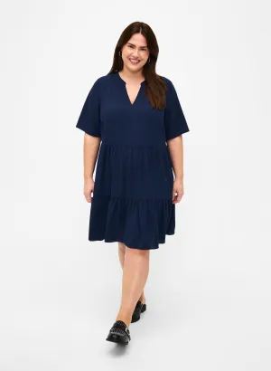 Zizzi Annie Dress in Navy